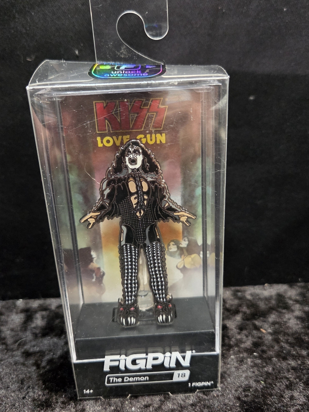 The Demon Figpin # 18 Love Gun Enamel Gene Simmons Kiss Fig Pin NEW